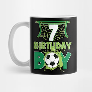 7th Birthday Boy Soccer Funny B-day Gift For Boys Kids Mug